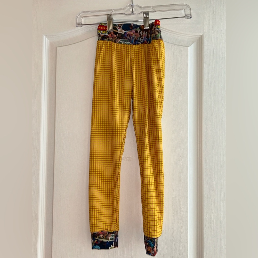 Yellow Checkered Kids Bottoms